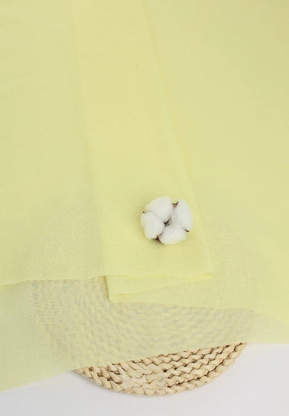 Cotton Lining Fabric, Anti-Static Solid, for Dress, Blouse & Skirt Linings - Light Yellow