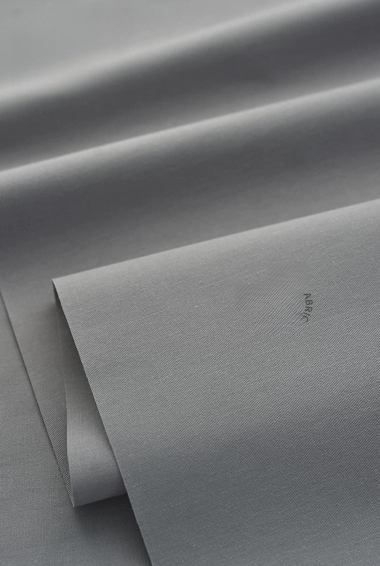 Washed Twill Poplin Fabric, Solid, for Shirts, Dresses & Blouses - Smoky Gray