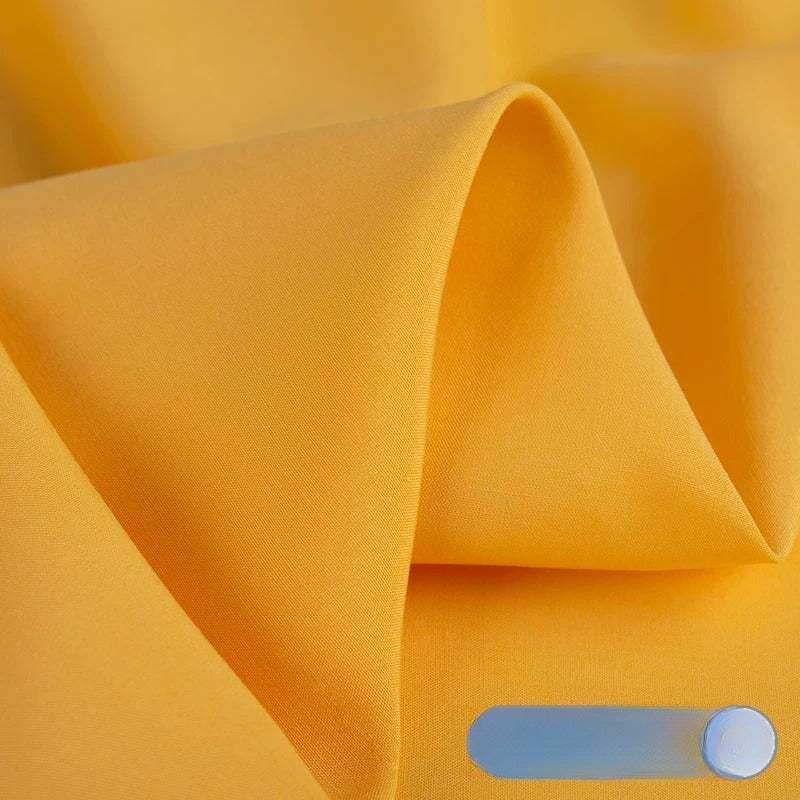 Rayon Fabric, Soft Plain Solid, for Baby Sleepwear, Dresses & Summer Wear - Turmeric Yellow