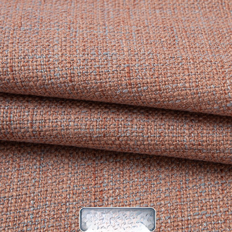 Linen-Look Fabric, Textured Solid, for Sofas, Curtains & Tablecloths - Blush