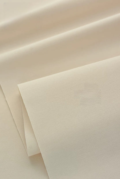 Washed Twill Poplin Fabric, Solid, for Shirts, Dresses & Blouses - Light Tea
