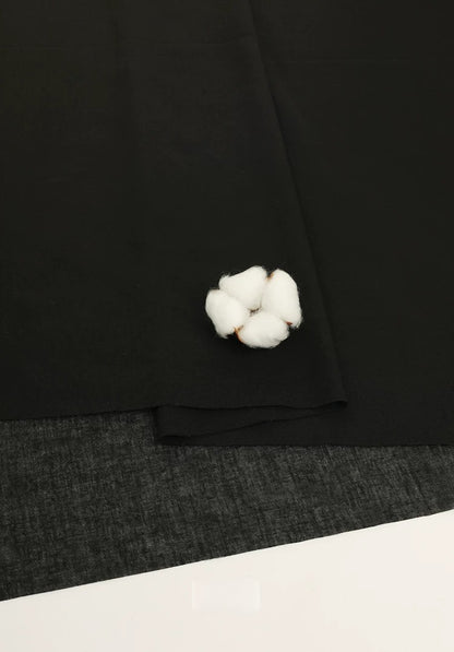 Cotton Lining Fabric, Anti-Static Solid, for Dress, Blouse & Skirt Linings - Black