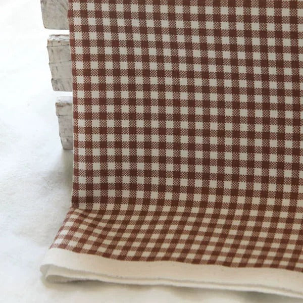 Cotton Linen Check Fabric, for Curtains & Cushions - Check