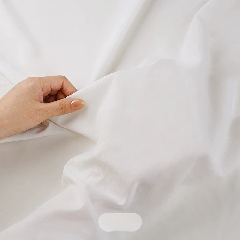 4-Way Stretch Lining Fabric, Solid, for Dress, Skirt & Anti-Exposure Linings - Natural White