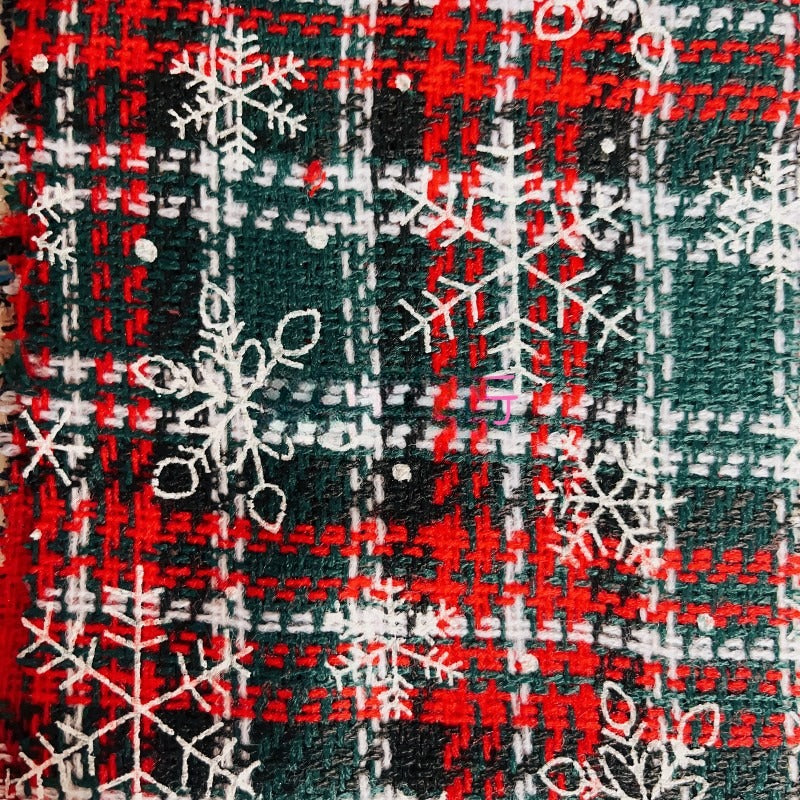 Christmas Plaid Fabric By The Yard | 13 Colors, 55" Wide for Holiday Decor & Christmas Craft - 5# Wine Red