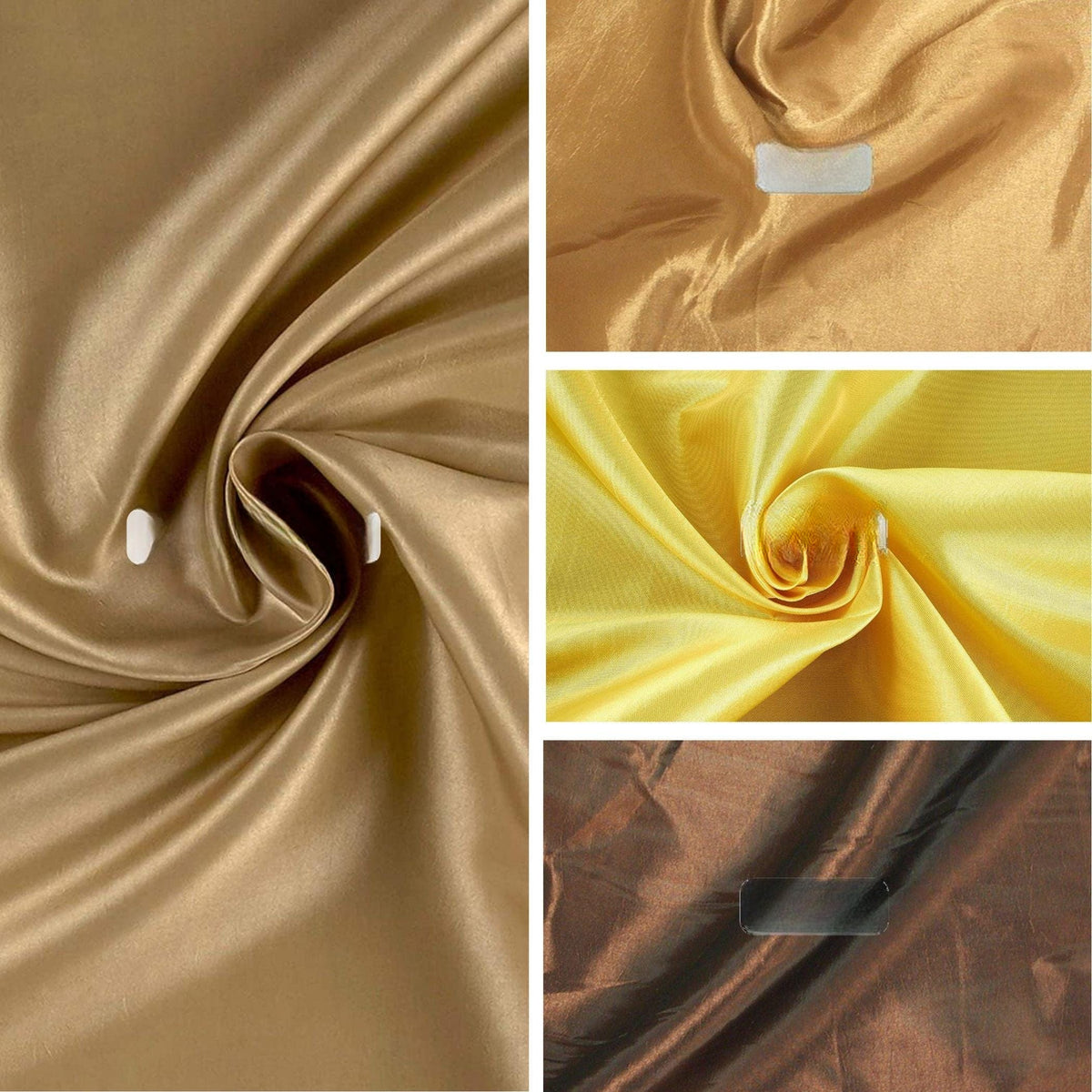 Taffeta Fabric, for Gowns, Drapes & Decor - Brown