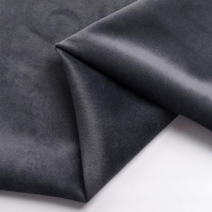 Velvet Fabric, Golden Velour Solid, for Cushions, Curtains & Costumes - Gray