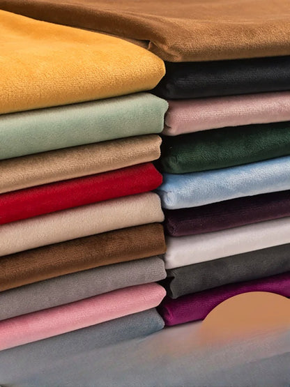 Velvet Fabric, Golden Velour Solid, for Cushions, Curtains & Costumes