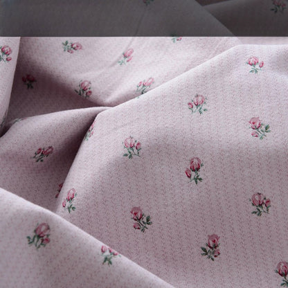 Brushed Cotton Flannel Fabric, Kids Prints, for Kids' Wear, Pajamas & DIY - Pink Bud