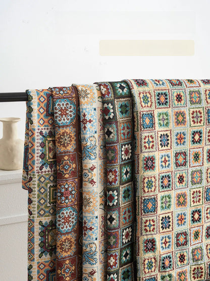Heavy Poly Jacquard Check Fabric, for Upholstery & Cushions