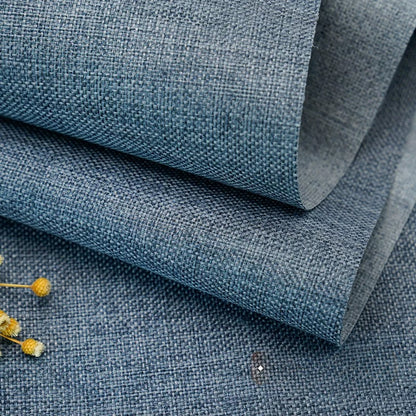 Cotton Linen Fabric, Heavy Plain Weave, for Sofa Covers, Tablecloths & Cushions - Cool Gray