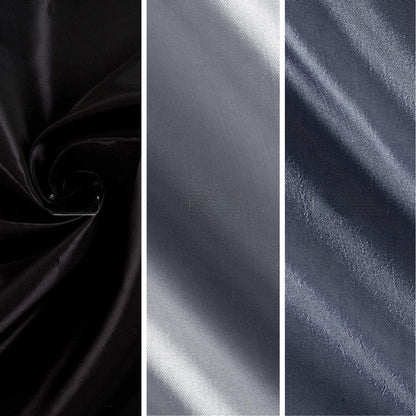 Taffeta Fabric, for Gowns, Drapes & Decor - Black