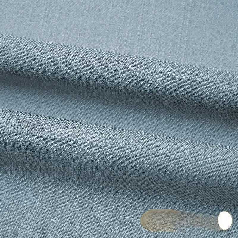 Cotton Linen Slub Fabric, Summer Solid, for Pants, Casual Wear & DIY - Peacock Blue