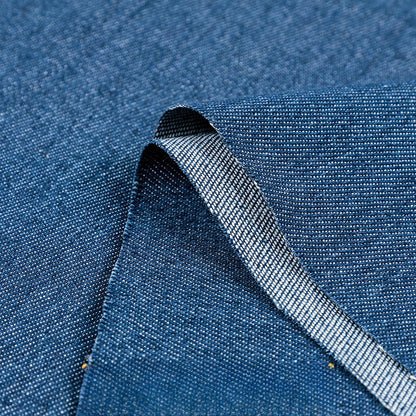 Heavy Washed Denim Fabric, Cotton Twill, for Jackets, Pants & Skirts - Blue
