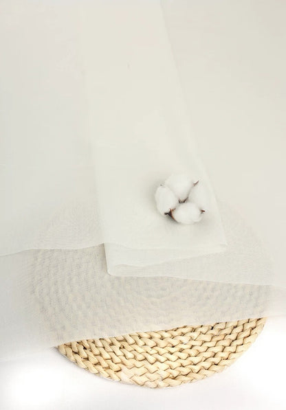 Cotton Lining Fabric, Anti-Static Solid, for Dress, Blouse & Skirt Linings - Cream