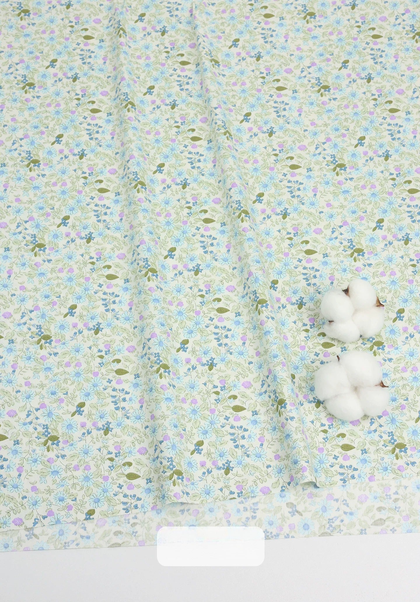 Cotton Fabric, Country Floral Prints, for Dresses, Skirts & Patchwork - Violet Flower Meadow