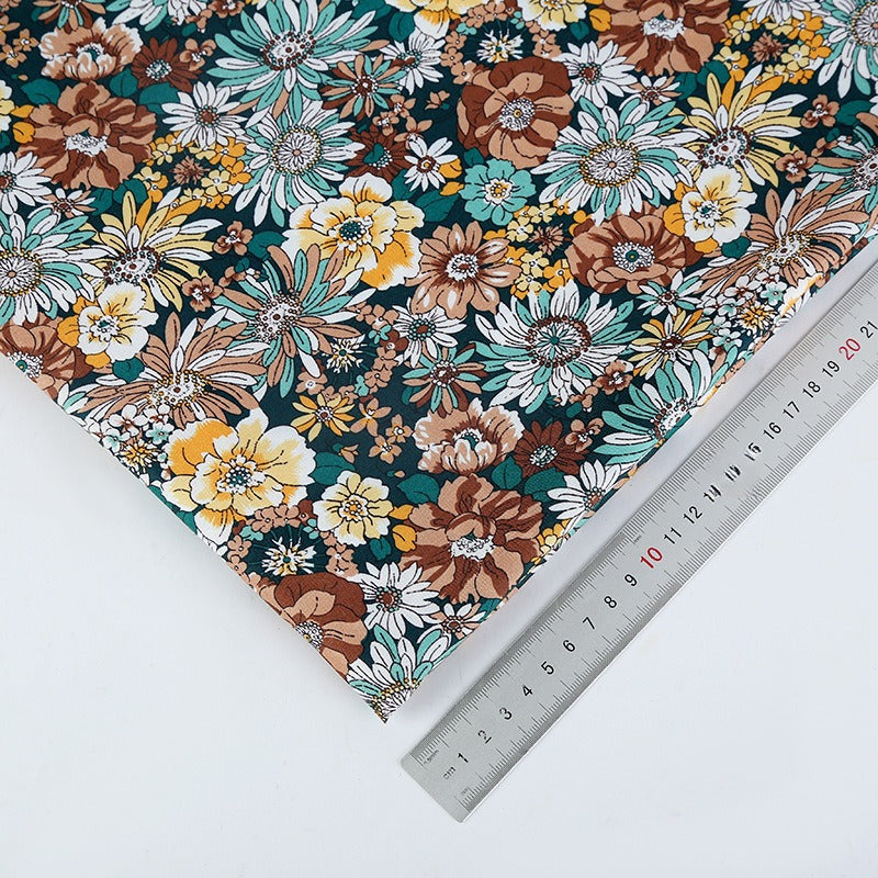 Poly Retro Floral Fabric, for Hair Accessories & Crafts - Necklace Spray