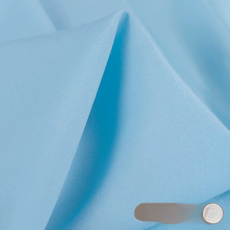 Rayon Fabric, Soft Plain Solid, for Baby Sleepwear, Dresses & Summer Wear - Light Blue