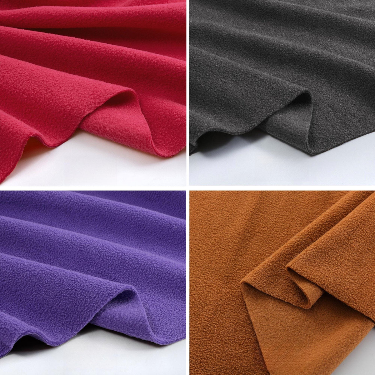 Polar Fleece Fabric, Anti-Pill, 63 in Wide - Red