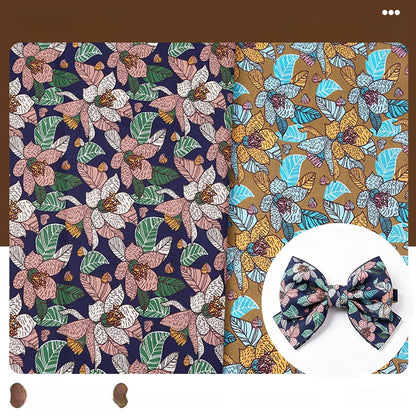 Polyester Botanical Floral Fabric, for Bags & Hair Pieces
