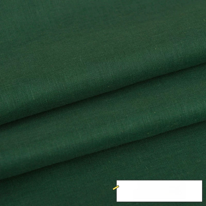 Cotton Lining Fabric, Plain Solid, for Baby Clothing, Dresses & Linings - Dark Green