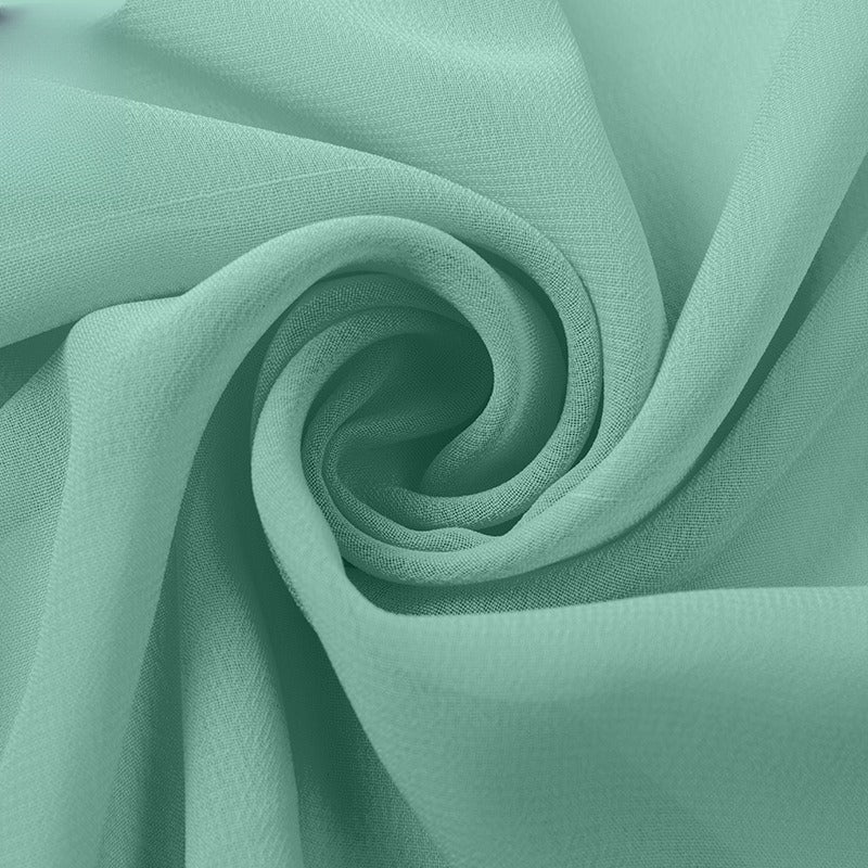 Opaque Chiffon Fabric, Solid, for Hanfu Linings, Dresses & Blouses - Pea Green