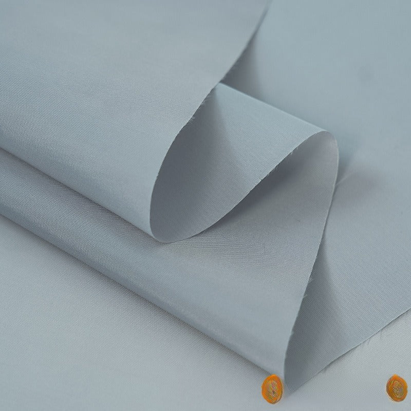Polyester Taffeta Lining Fabric, Solid, for Suits, Coats & Bags - Light Gray
