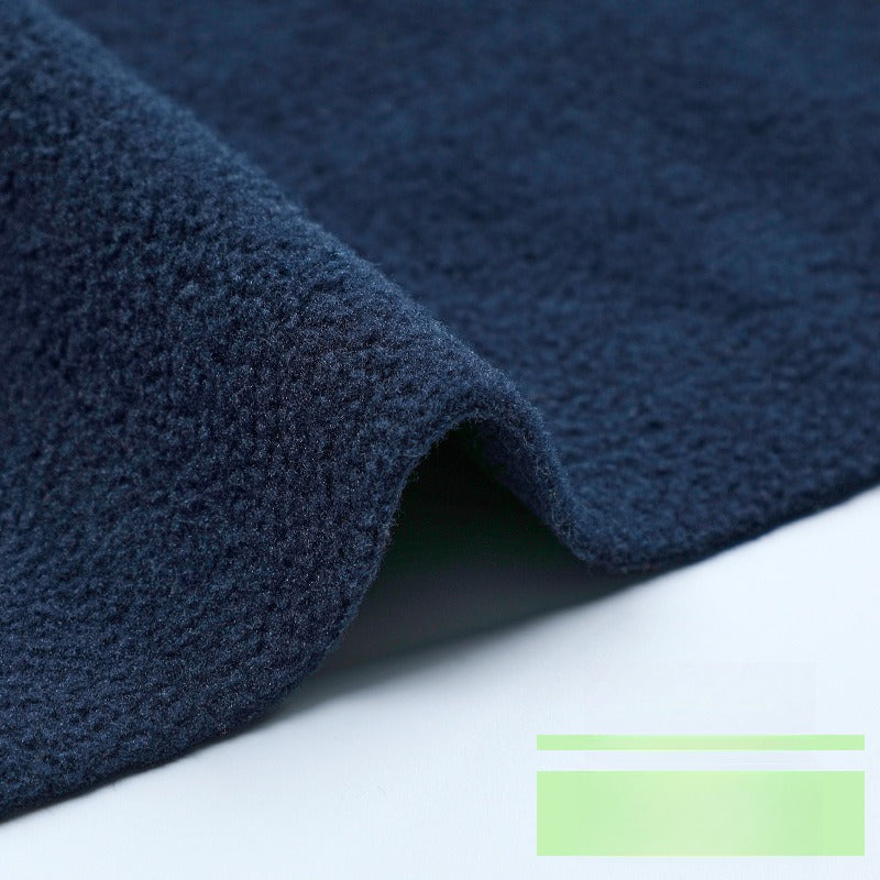Fleece Fabric, Short Pile Solid, for Jackets, Linings & Plush Toys - Deep Navy