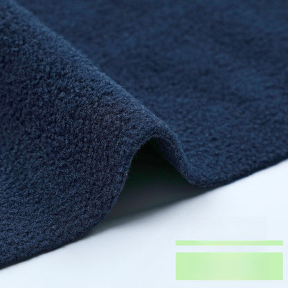 Fleece Fabric, Short Pile Solid, for Jackets, Linings & Plush Toys - Deep Navy