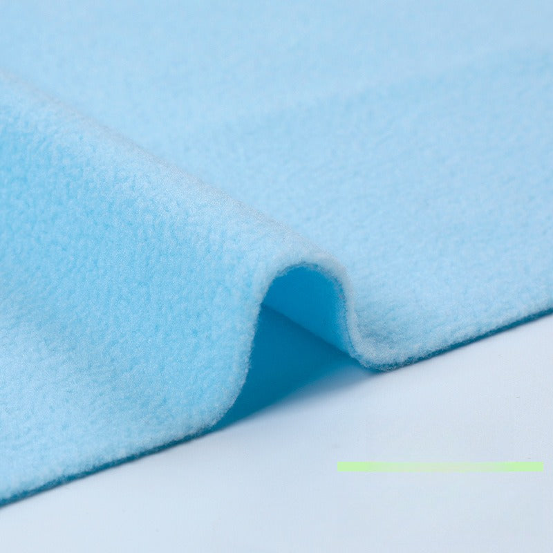 Fleece Fabric, Short Pile Solid, for Jackets, Linings & Plush Toys - Light Blue