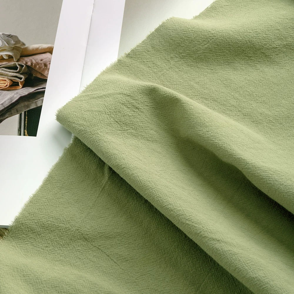 Washed Cotton Linen-Look Fabric, for Hanfu, 54 in Wide