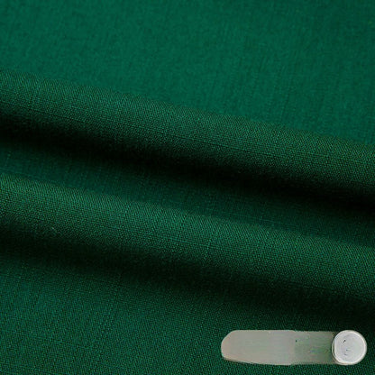 Cotton Linen Slub Fabric, Summer Solid, for Pants, Casual Wear & DIY - Dark Green
