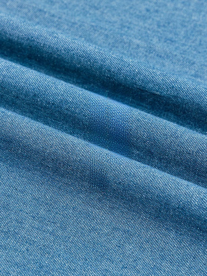 Washed Denim Fabric, Cotton Twill, for Jackets, Shirts, Skirts & DIY
