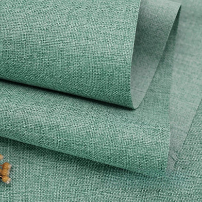 Cotton Linen Fabric, Heavy Plain Weave, for Sofa Covers, Tablecloths & Cushions - Fresh Green
