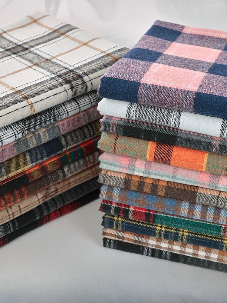 Brushed Plaid Shirt Fabric, Tartan Check, for Shirts, Skirts & JK Uniforms