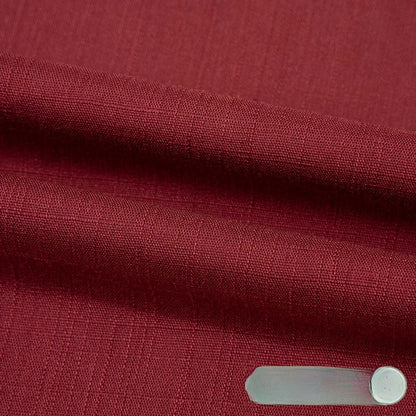 Cotton Linen Slub Fabric, Summer Solid, for Pants, Casual Wear & DIY - Wine Red