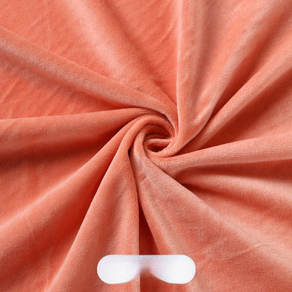 Crystal Velvet Doll Skin Fabric, Short Pile, for Plush Dolls, Toys & Linings - Pink Orange