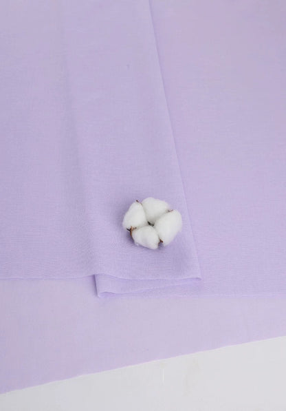 Cotton Lining Fabric, Anti-Static Solid, for Dress, Blouse & Skirt Linings - Light Purple