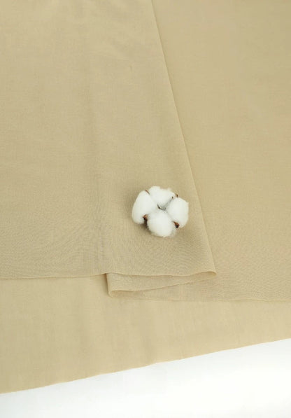 Cotton Lining Fabric, Anti-Static Solid, for Dress, Blouse & Skirt Linings - Light Khaki