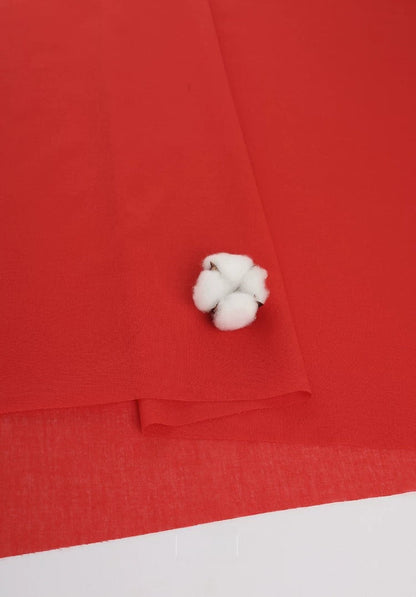 Cotton Lining Fabric, Anti-Static Solid, for Dress, Blouse & Skirt Linings - Bright Red