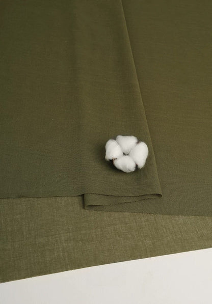 Cotton Lining Fabric, Anti-Static Solid, for Dress, Blouse & Skirt Linings - Vintage Bamboo Green