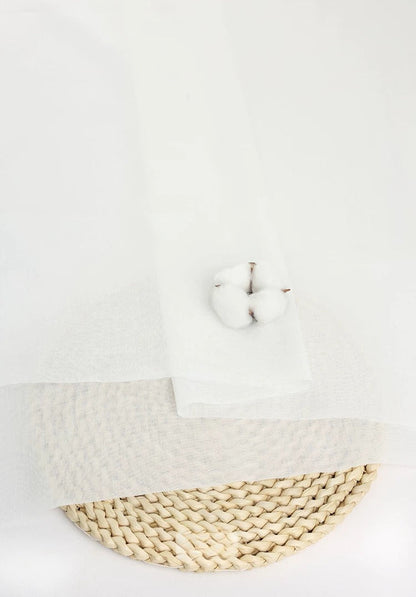 Cotton Lining Fabric, Anti-Static Solid, for Dress, Blouse & Skirt Linings - Natural White