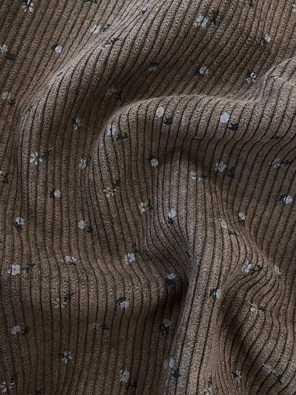 Cotton Corduroy Wildflower Fabric, for Shirts & Skirts