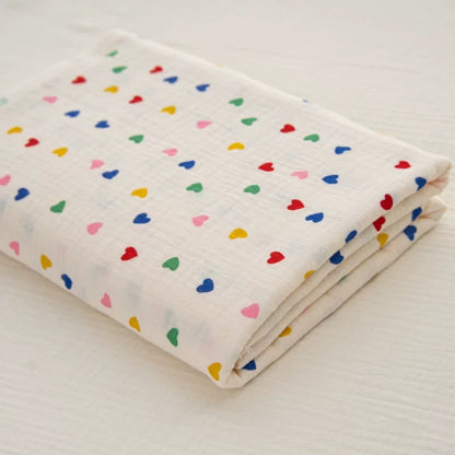 Gauze Cotton Fabric By The Yard | 6 Colors, 120gsm Lightweight, 53" Wide for Baby Towels & Bibs