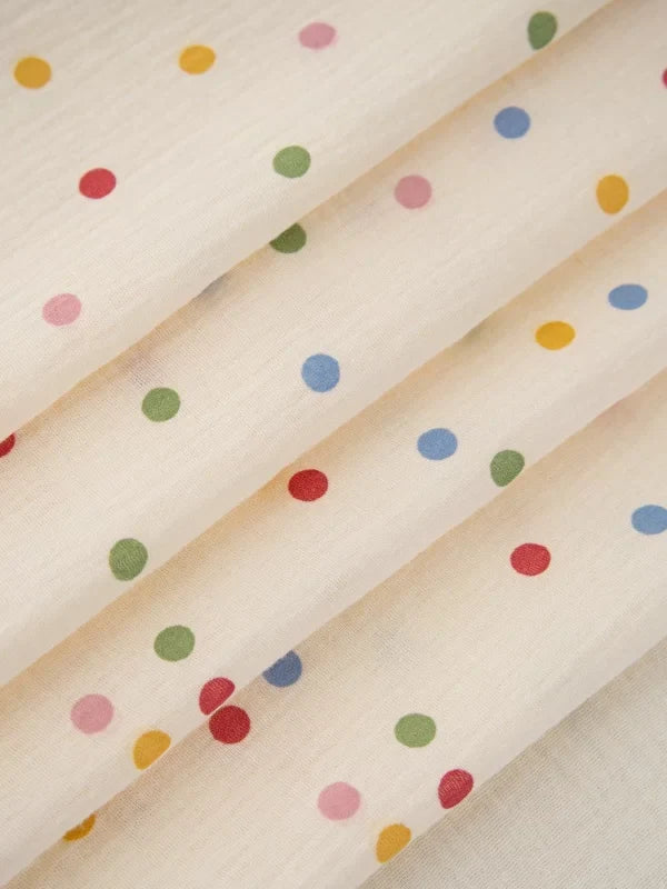 Cotton Double Gauze Fabric, for Baby Blankets & Bibs - Bow Floral