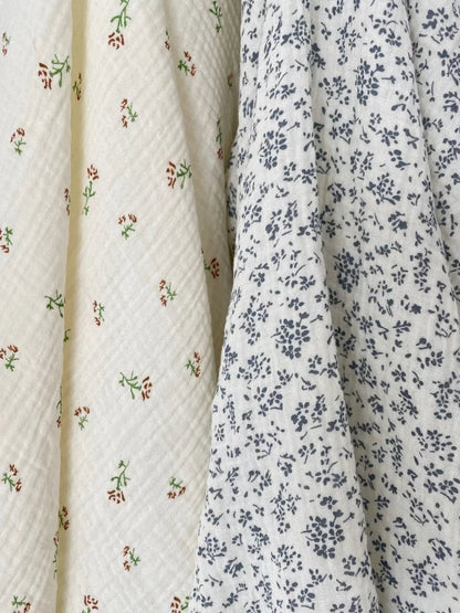 Cotton Double Gauze Floral Fabric, for Baby & Summer Sewing