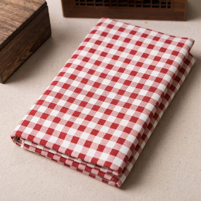 Japanese-Korean Style Cotton Gingham & Dot Fabric, Soft Cloth for Apparel & Decor