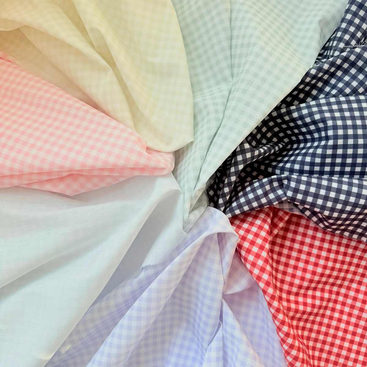 Cotton Gingham Fabric, Fine Mini Check, for Tablecloths, Dollwear & Scrunchies