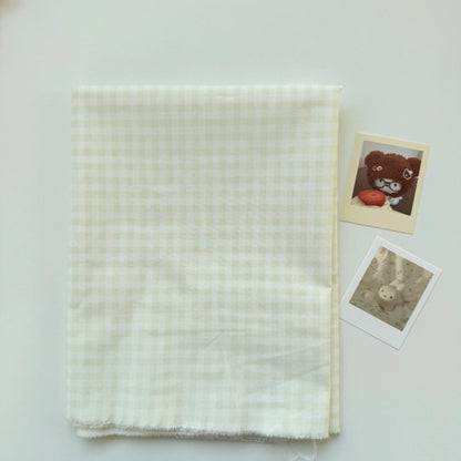 Cotton Gingham Fabric, Fine Mini Check, for Tablecloths, Dollwear & Scrunchies - Pale Yellow