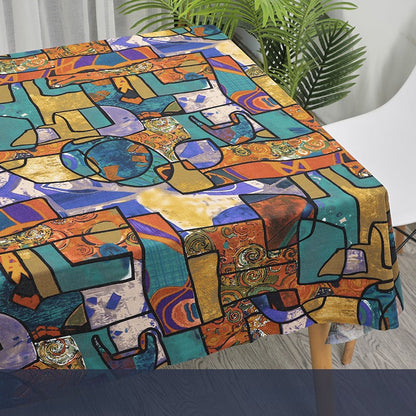 Cotton Linen Fabric, Ethnic Paisley Print, for Tablecloths, Curtains & Bags - Abstract Art